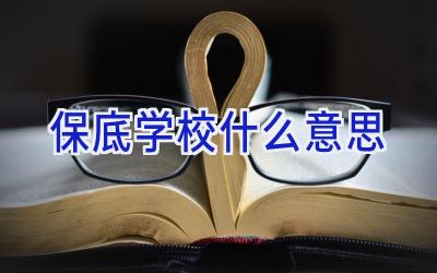 保底学校什么意思插图
