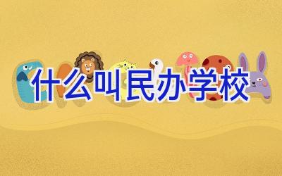 什么叫民办学校插图