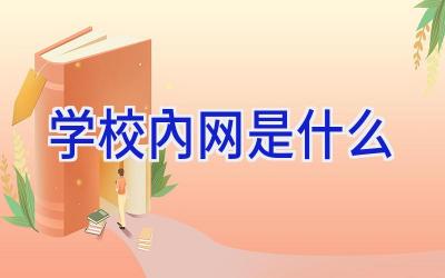 学校内网是什么插图