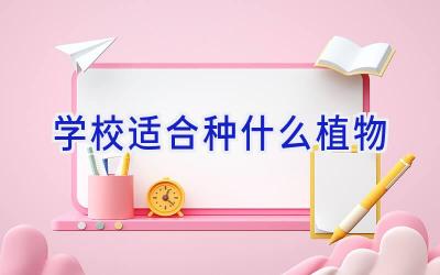 学校适合种什么植物插图