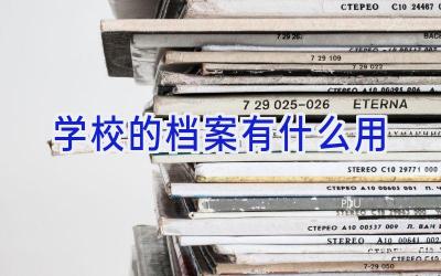 学校的档案有什么用插图