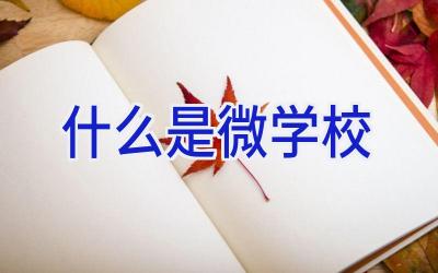 什么是微学校插图