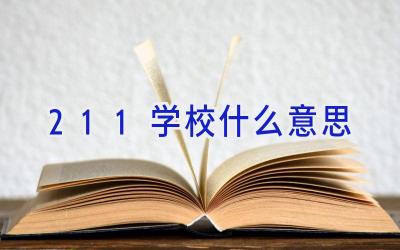211学校什么意思插图