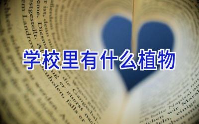 学校里有什么植物插图