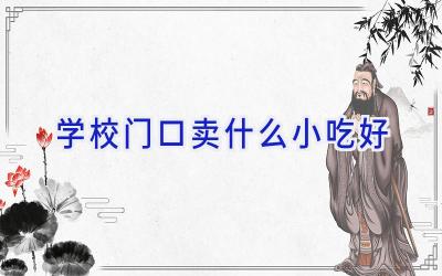 学校门口卖什么小吃好插图