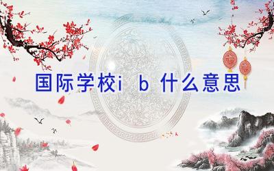 国际学校ib什么意思插图