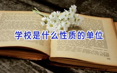 学校是什么性质的单位插图