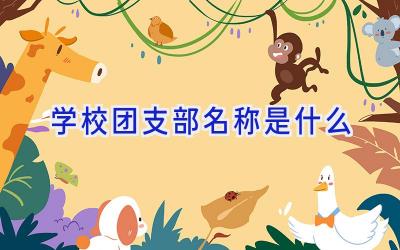 学校团支部名称是什么插图