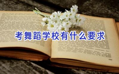 考舞蹈学校有什么要求插图