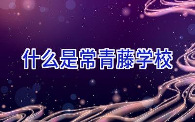 什么是常青藤学校插图