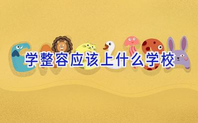 学整容应该上什么学校插图