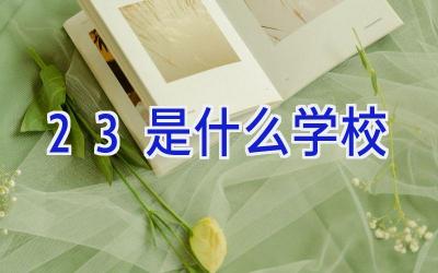 2 3是什么学校