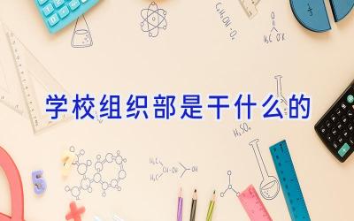 学校组织部是干什么的插图