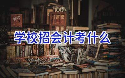 学校招会计考什么插图