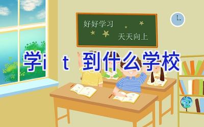 学it到什么学校插图