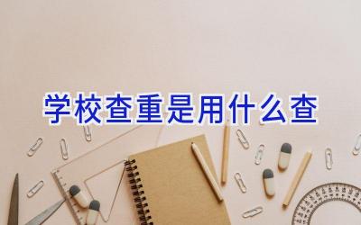 学校查重是用什么查插图