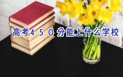 高考450分能上什么学校插图