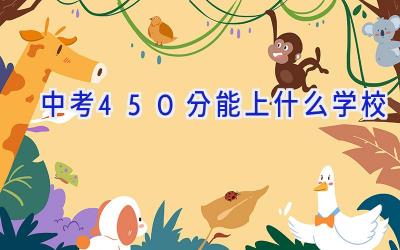 中考450分能上什么学校插图