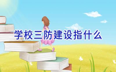 学校三防建设指什么插图