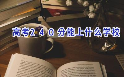 高考240分能上什么学校插图