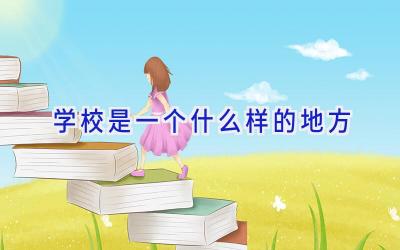 学校是一个什么样的地方插图