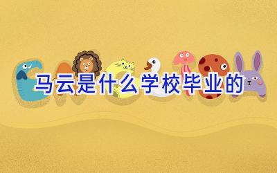 马云是什么学校毕业的插图