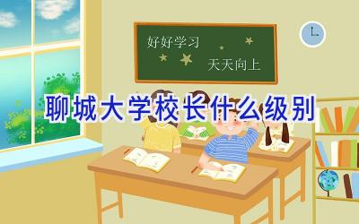 聊城大学校长什么级别插图