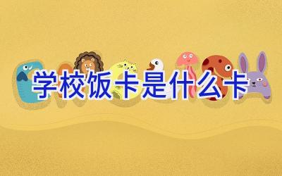 学校饭卡是什么卡插图