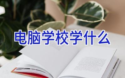 电脑学校学什么插图