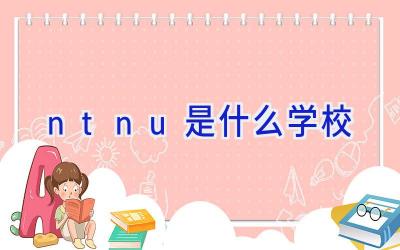 ntnu是什么学校插图