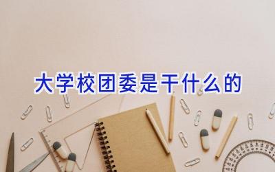 大学校团委是干什么的插图