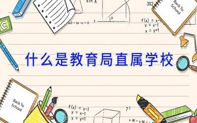 什么是教育局直属学校插图