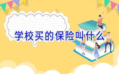 学校买的保险叫什么插图