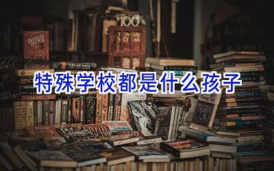特殊学校都是什么孩子插图