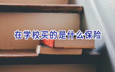 在学校买的是什么保险插图