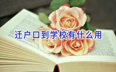 迁户口到学校有什么用插图