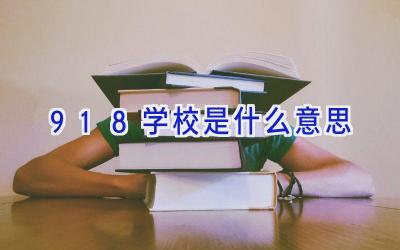 918学校是什么意思插图