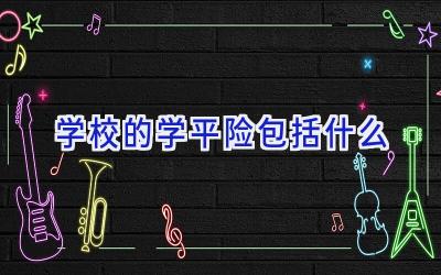 学校的学平险包括什么插图