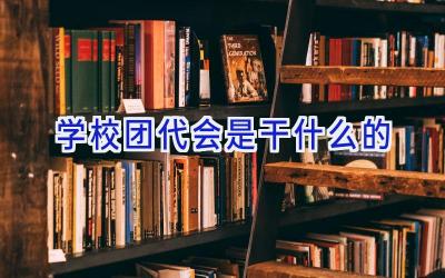 学校团代会是干什么的插图