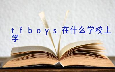 tfboys在什么学校上学插图