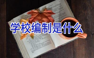 学校编制是什么插图