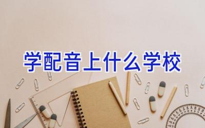 学配音 上什么学校插图