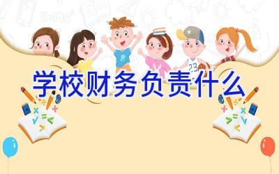 学校财务负责什么插图