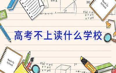 高考不上读什么学校插图