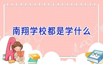 南翔学校都是学什么插图