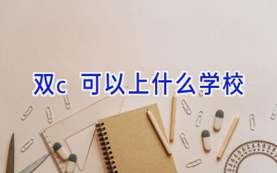 双c可以上什么学校插图