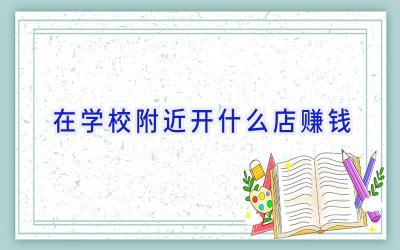 在学校附近开什么店赚钱
