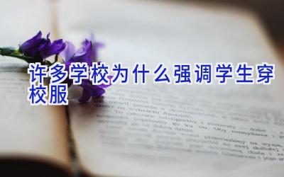 许多学校为什么强调学生穿校服插图