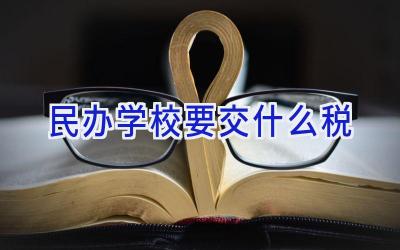 民办学校要交什么税插图