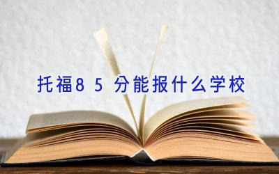 托福85分能报什么学校插图